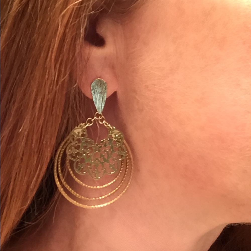 ‼️Sold Out‼️Art da Terra "Golden Grass" Dangle Earrings - Picture 5 of 7